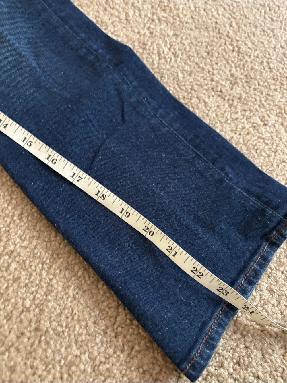 LOFT The Kick Crop Women’s Dark Blue Denim Jeans size 25 - Picture 4 of 8